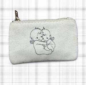 Brandy Melville Cherub Angel Babies Canvas Coin Pouch